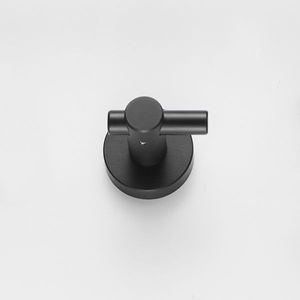 Ganci da Parete Neri Opachi (Confezione da 2) con Base Rotonda e Viti per Ingresso, Scarpiera, Armadio, Bagno, Camera da Letto, Mobili, Appendiabiti Cozy - Product Image 3