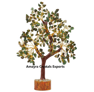 Árbol de Cristal de Aventurina Verde, Amuleto de Buena Suerte, Decoración para el Hogar, Gema Natural Hecha a Mano, Tema de Mascota, Gemas Naturales al por Mayor - Product Image 6