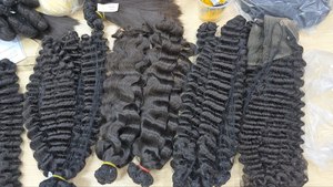 Extensiones de Cabello Humano Virgen Vietnamita Remy, 100% Sin Procesar, Super Double Drawn, Doble Trama a Máquina, Textura Ondulada y Rizada - Product Image 2