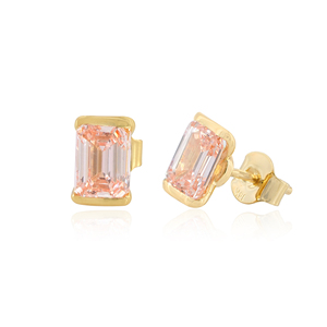 ต่างหูเพชรทรงหกเหลี่ยมสีชมพู 2.25 กะรัต ทองคำแท้ 14K เพชรเพาะเลี้ยงในห้องปฏิบัติการ สำหรับผู้หญิง เครื่องประดับหรูหรา รับรองโดย IGI - Product Image 2