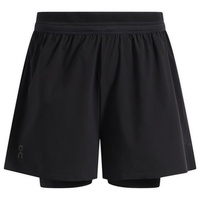 Shorts pour hommes noirs à séchage rapide avec cordon de serrage et poches, pantalon court de sport décontracté, taille mi-haute, en polyester tricoté