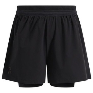 Shorts pour hommes noirs à séchage rapide avec cordon de serrage et poches, pantalon court de sport décontracté, taille mi-haute, en polyester tricoté - Product Image 3