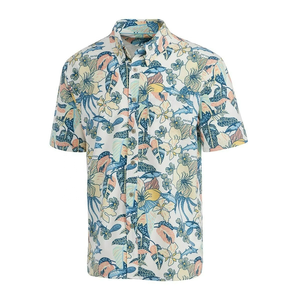 Camisa Hawaiana Casual Floral Personalizada para Hombre, Manga Corta, Tela de Velour, para Vacaciones Tropicales - Product Image 3