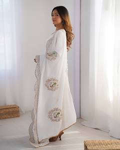 High Demand Indian Pakistani Designer Collection <b>Kurta</b>/Kurti Modern Premium Quality Most Export Party Wedding Wear White - Product Image 2