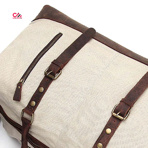 New Design 100% High Quality Genuine <b>Leather</b> Duffle Bag <b>Large</b> Capacity Lightweight Durable for Travel and Outdoor Use - Product Image 6