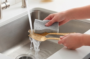 Ensemble de couverts élégants en or, finition miroir, compatibles lave-vaisselle, pour les tables de mariage - Product Image 3