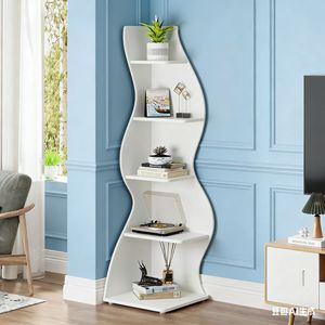 Estantería de Esquina Moderna, Diseño de Librería Elegante y Contemporáneo - Product Image 2