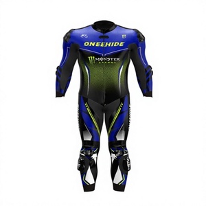 Traje de Carreras MotoCP de Cuero Genuino Premium de Una Pieza con Protectores y Joroba para Días de Pista - Product Image 1