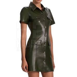ชุดเดรสหนังแท้นุ่มสบายสำหรับผู้หญิง ทรงพอดีตัว วัสดุทนทาน ดีไซน์ทันสมัย เหมาะสำหรับทำงานและงานปาร์ตี้ - Product Image 4