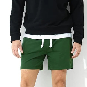 Pantalones Cortos Casuales de Algodón Verde para Hombre, con Cordón, Bolsillos, Cintura Media, Tejido Transpirable, Color Sólido, de Moda - Product Image 6