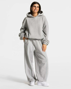 ชุดวอร์มผู้หญิงแบบมีฮู้ด ผ้าฝ้าย 100% ดีไซน์ใหม่จากโรงงาน พร้อมโลโก้สั่งทำได้ - Product Image 6