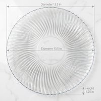Ensemble de vaisselle en acrylique transparent ST, assiette de présentation, plat de service, décoration pour hôtel, restaurant, maison, mariage, plateaux de service en plastique