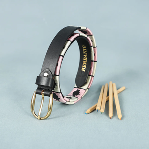 เข็มขัดโปโลหนังวัวแท้หลากสีทำมือ พร้อมหัวเข็มขัดเหล็ก - Product Image 3