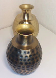 Handmade Hammered Aluminum Gold <b>Vase</b> Antique Rustic Style Decorative Floral Container for Office Desktop & Interior Design <b>Vases</b> - Product Image 5