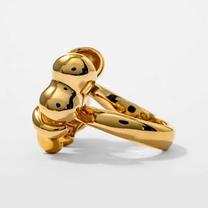 Anillo de Compromiso Minimalista de Oro Amarillo de 14K con Diseño de Lazo, Engaste Pavé, Diamantes Cultivados en Laboratorio de 0.28ct, Certificado IGI, Elegante y Femenino - Product Image 3