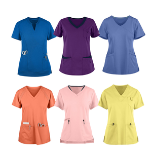 Camisa superior de ALTA CALIDAD Uniforme médico Scrubs ropa de hospital diseño personalizado para mujeres-Fábrica Saomai FMF-Muestra gratis - Product Image 5