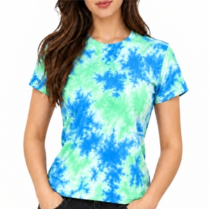 Premium Women <b>Tie</b> <b>Dye</b> Short Sleeve T-<b>Shirt</b> 100% Cotton Regular Fit Casual Spring Casual Spring Summer Breathable <b>Tie</b> <b>Dye</b> <b>Shirt</b> - Product Image 1