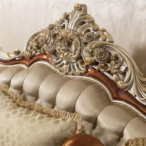 Hot Sale Eco-Friendly Traditional Luxury Hotel Emma <b>Sofa</b> Set <b>Gold</b> Carved Sponge Upholstered Apartment Living Room Furniture - Product Image 4