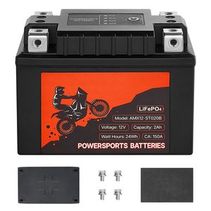 Batería de Litio LiFePO4 de Alto Rendimiento de 12 Voltios y 2Ah Pre-Cargada para Motocicletas, Batería para Deportes de Motor, Libre de Mantenimiento, Compatible - Product Image 1