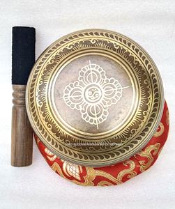 Bols chantants tibétains en laiton fabriqués à la machine, artisanat en métal pour le yoga, la méditation, le Feng Shui - Product Image 2