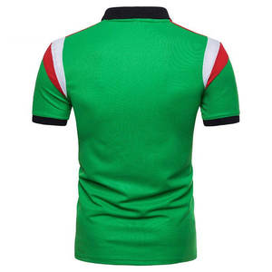 Camiseta Polo Deportiva de Alta Calidad, 100% Algodón, Fresca y Seca para Verano, para Hombre, al por Mayor, Color Rojo con Bloques de Color, Manga Corta - Product Image 3