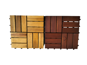 Modern Interlocking Multilayer Dual Lock Square <b>Brushed</b> Wood-Plastic Composite <b>Deck</b> Tiles Patio Flooring Outdoor Waterproof - Product Image 2