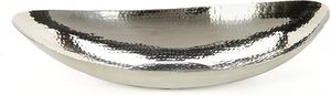 Bol ovale en acier inoxydable martelé, centre de table décoratif pour bougies, sphères, pot-pourri et mise en scène de table, bol moderne - Product Image 2