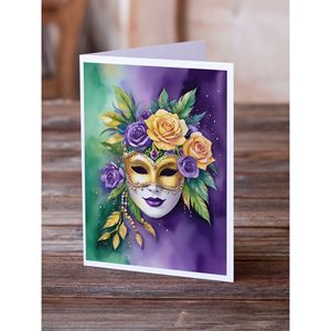 A7แปลกๆขนาด5x7แผ่นโน๊ตการ์ดมาร์ดิกราส์ใหม่มาร์ดิกราส์แพ็ค8ใบพร้อมซองจดหมาย - Product Image 2