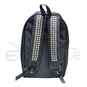 Wholesale Classic Black Backpack Everyday Carry Lightweight Brass <b>Studs</b> Adjustable Shoulder Straps Bulk Waterproof Travel <b>Bag</b> - Product Image 5