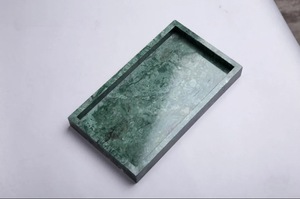 Bandeja Rectangular Decorativa de Piedra Natural Verde Mármol, Decoración de Hogar de Lujo, Moderna para Cocina y Comedor - Product Image 5