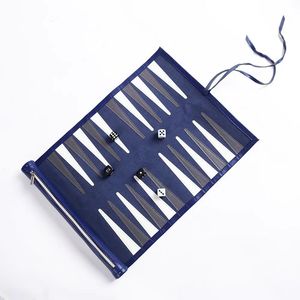 AQDAS INDUSTRIES Foldable Leather <b>Backgammon</b> <b>Board</b> Customized Logo High Quality Breathable Quick Dry Colorful Playing Pieces - Product Image 3