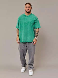 Camiseta de Algodón Grueso para Hombre, 220 GSM, Doble Costura Resistente, Estilo Casual para Marcas de Ropa Urbana - Product Image 4