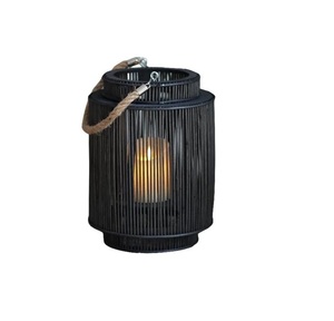 Lanterne en métal au design fantastique blanc et gris, forme cylindrique, avec poignée, lanterne à bougie pour la décoration extérieure et intérieure - Product Image 6