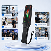 Détecteur de métaux portatif haute sensibilité, scanner de sécurité portable avec alarme sonore et vibratoire pour l'inspection des événements scolaires