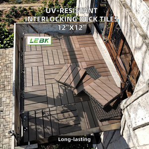 กระเบื้องพื้นไม้สักแท้คุณภาพสูง ขนาด 300x300 มม. กันลื่น เป็นมิตรกับสิ่งแวดล้อม กันน้ำ รูปทรงสี่เหลี่ยม สำหรับใช้งานกลางแจ้งแบบดั้งเดิม ติดตั้งง่ายแบบคลิ๊กล็อค - Product Image 2