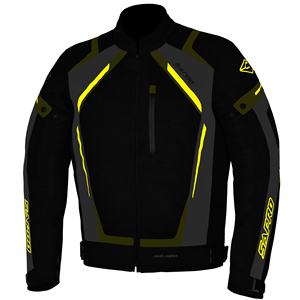 Blouson de moto d'été pour homme avec protections homologuées CE, doublure imperméable amovible et panneaux en maille respirante - Product Image 6