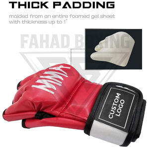 Gants de boxe et de MMA de haute qualité, rouge avec noir et blanc, très demandés, service OEM, prix d'usine, vente chaude - Product Image 2