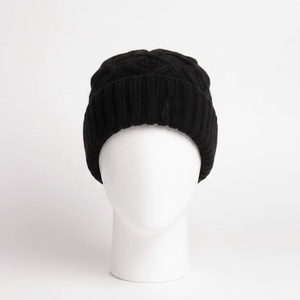 Gorro unisex a rayas, gorro de invierno de punto negro y amarillo, estilo casual para adultos, ropa de invierno de alta calidad - Product Image 1