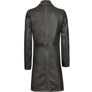 Abrigo Largo de Cuero para Hombre, Talla Grande, Precio Razonable, Ropa de Exterior, Abrigo Largo de Cuero Ligero, Venta al Por Mayor - Product Image 6