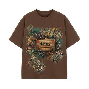 T-shirt en coton uni de haute qualité pour hommes, t-shirt personnalisé avec logo, t-shirt oversize streetwear décontracté respirant pour l'été - Product Image 5