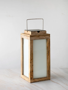 โคมไฟไม้ทรงสี่เหลี่ยมคลาสสิกเป็นมิตรกับสิ่งแวดล้อม สำหรับงานแต่งงาน บ้าน โรงแรม คริสต์มาส และเทศกาลต่างๆ ใช้กับเทียนทรงเสา - Product Image 5