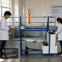 Appareil de mesure de la friction dans les conduites, équipement de laboratoire de mécanique des fluides |   Vérificateur d'équations Darcy Weisbach pour ingénieurs en hydraulique