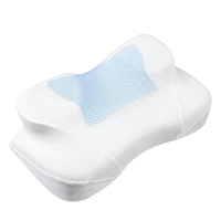 Oreiller de soutien cervical rafraîchissant de qualité supérieure en mousse à mémoire de forme, orthopédique, pour dormir, avec housse amovible, antibactérien, ergonomique