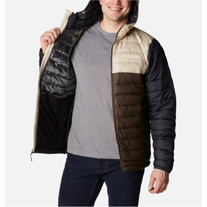 2024 Custom Men's Wool Puffer <b>Jacket</b> with Long Sleeves and Stand Collar Winter Wholesale Price - Product Image 3