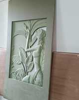 Panneau mural 3D contemporain HDHMR en MDF 25 mm, motif décoratif gravé haute densité, couleur personnalisée, fait main, fonctionnel