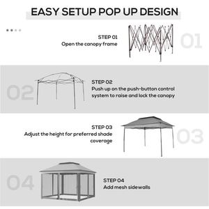 Outdoor Pop-Up Canopy Gazebo Convenient and Stylish Pergola for Sun Protection - Product Image 5