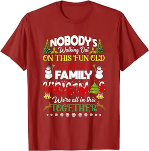 T-shirts formels unisexes personnalisés respirants et écologiques pour adultes, vente en gros, impression 3D, col rond, manches courtes, impression numérique, Noël - Product Image 6