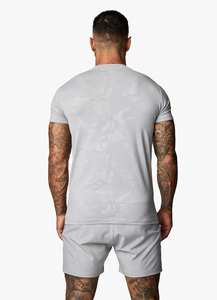 T-shirt décontracté pour homme en molleton 100 % polyester à manches courtes, col rond, personnalisable avec logo, qualité supérieure, basique, imprimé sur mesure - Product Image 5