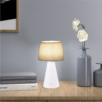 Lámpara de Mesa Moderna Minimalista, LED con Batería, Táctil, Regulable, Luz Blanca Cálida, 48 Horas de Duración, Metal+ABS, Novedosa