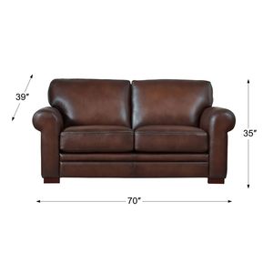 Brookfield pelle divanetto elegante divano da salotto - Product Image 6